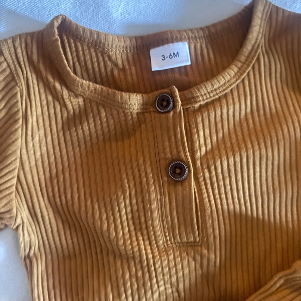 Brown Ribbed Toddler Set - Picture 2 of 3